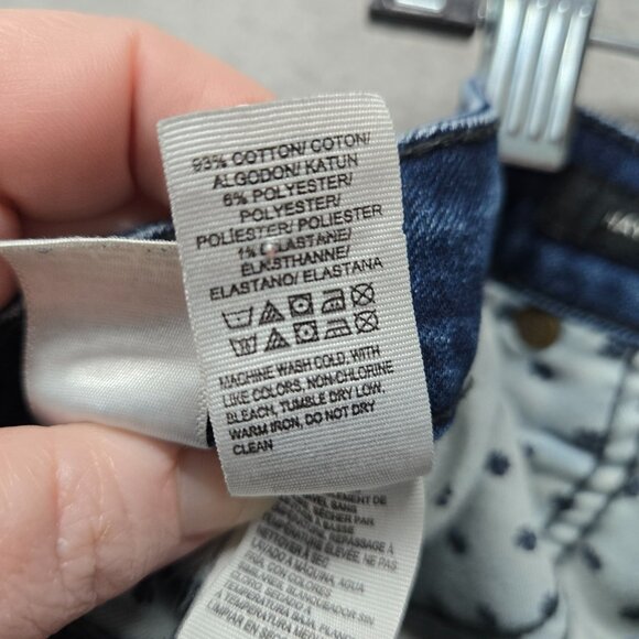 Lucky Brand 22W Hayden Skinny Medium Wash Denim Jeans Floral Bleach Distress Plu - Picture 14 of 14